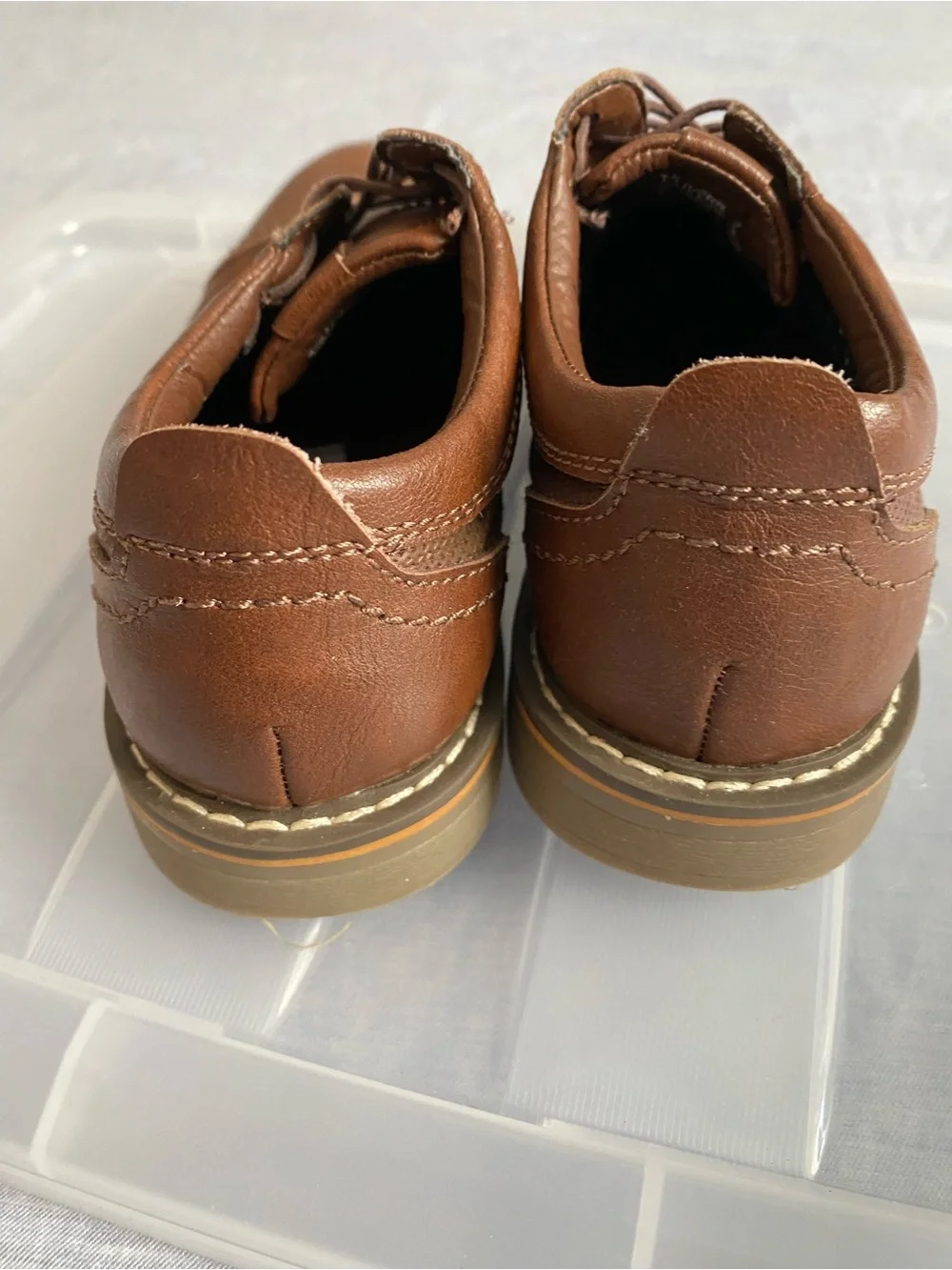Steve Madden Boys Oliver Cognac Brown Dress Shoes Oxfords Size 11 Holiday